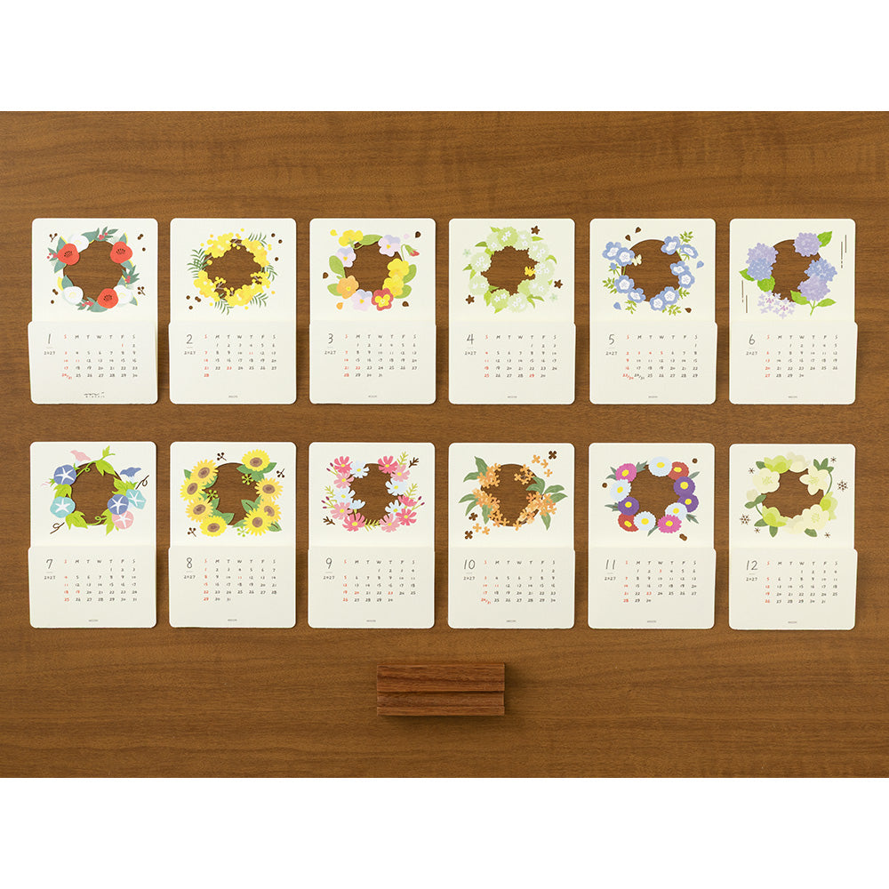 Midori Laser Processing Calendar - Flowers