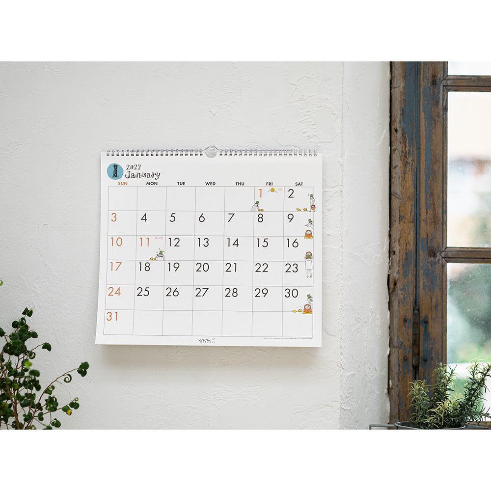 Midori Wall Calendar L - Ojisan