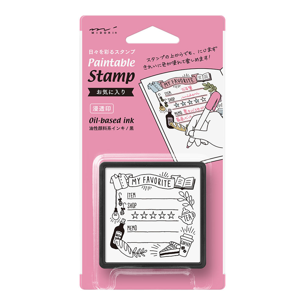 Midori Pre-Inked Paintable Stamp