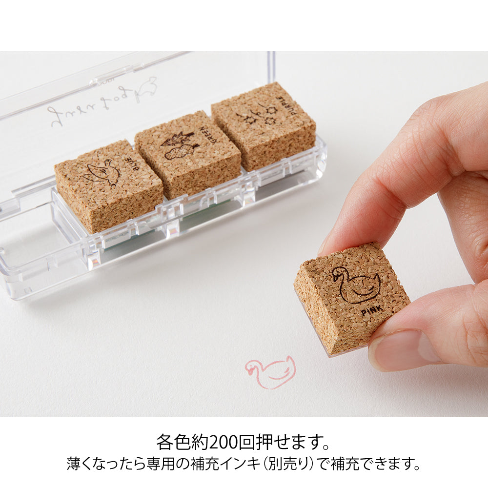 Midori Yuru Log Pre-inked Stamp