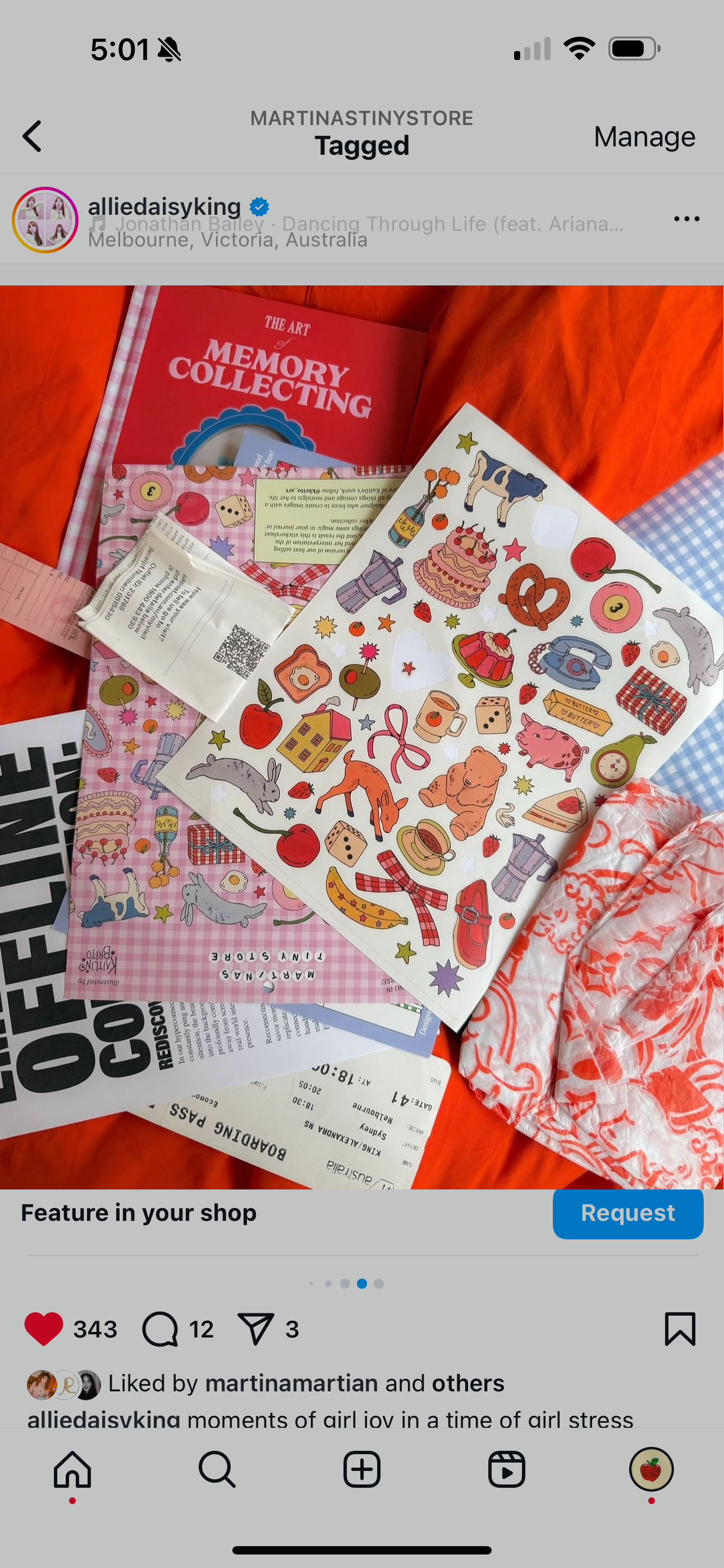 TINYSTORE Illustrated Large Scrapbooking Sticker Sheet