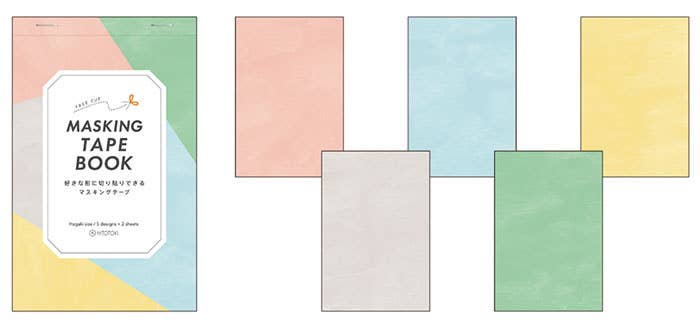 King Jim Decorative Paper Masking Tape Book - Postcard Size