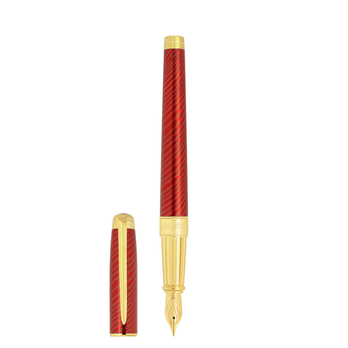 S.T. Dupont Line D Eternity Horsemane Fountain Pen - Red (Limited Edition)