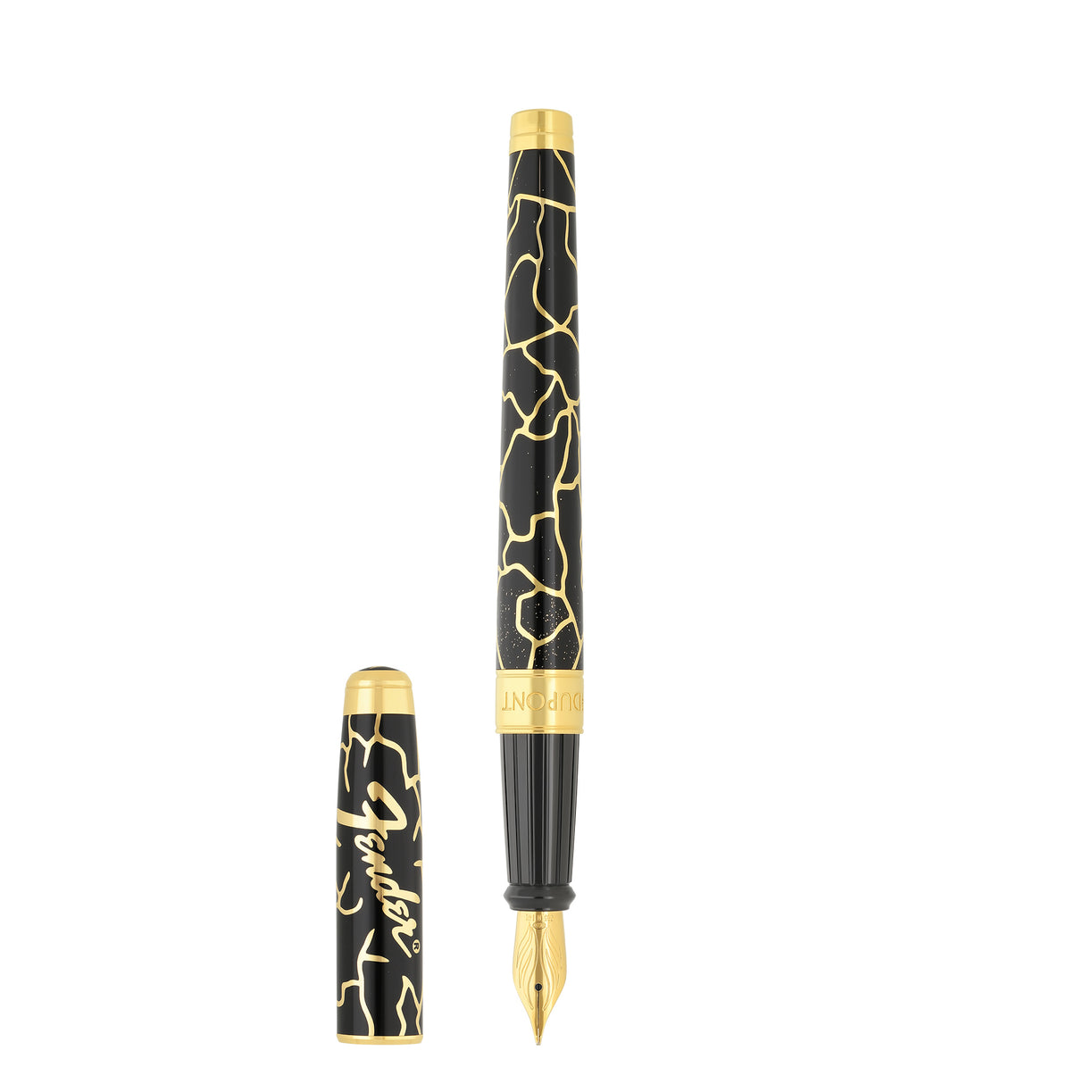 S.T. Dupont Fender Line D Large Fountain Pen - Black