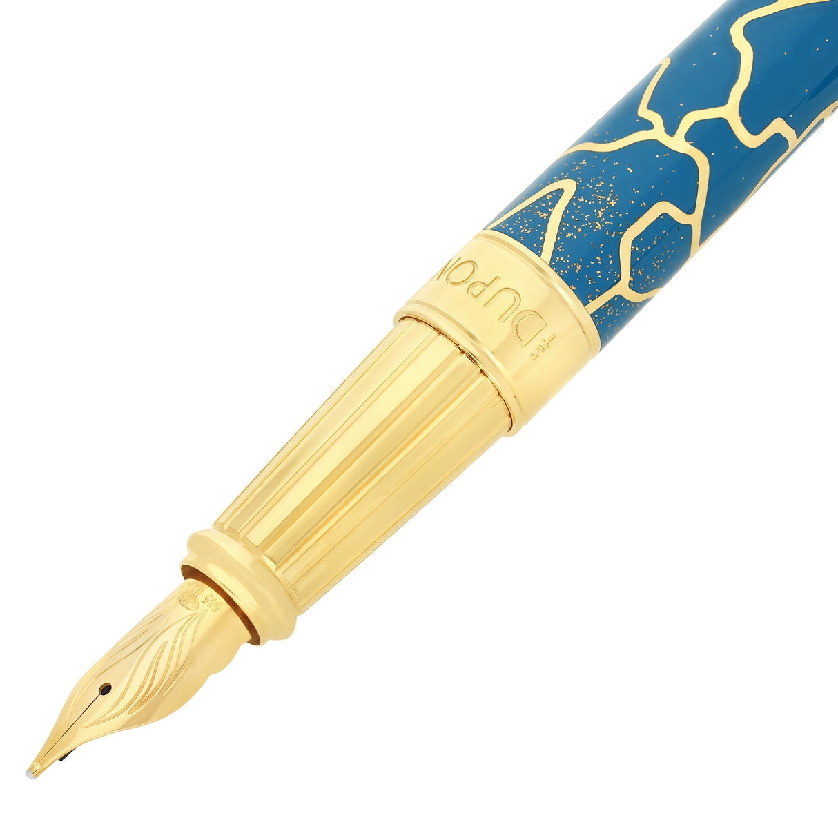 S.T. Dupont Fender Line D Large Fountain Pen - Blue