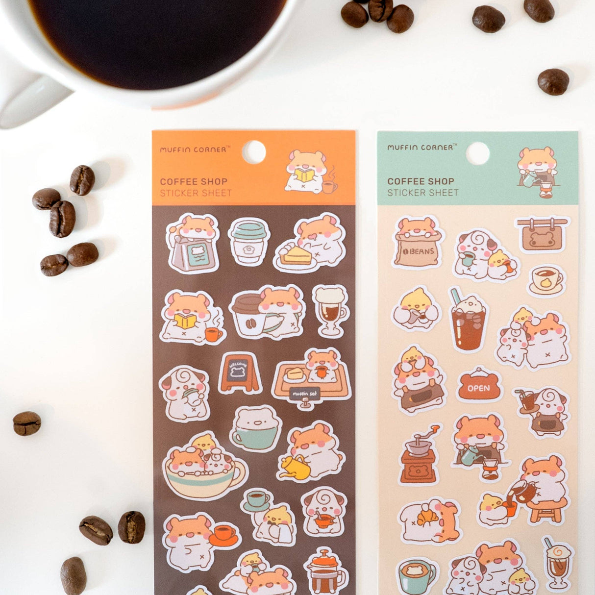 Studio Enon Coffee Shop Sticker Sheet - A