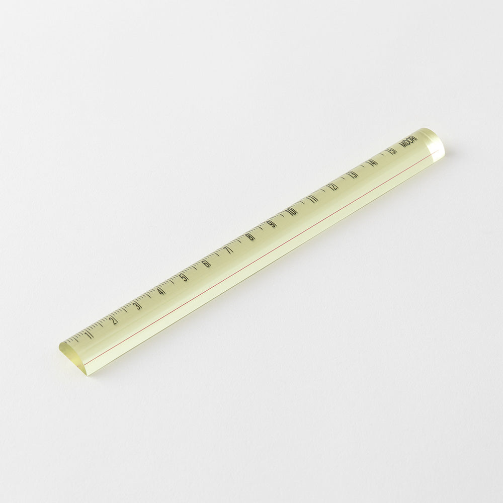 Midori Lens Ruler - 15cm - Yellow