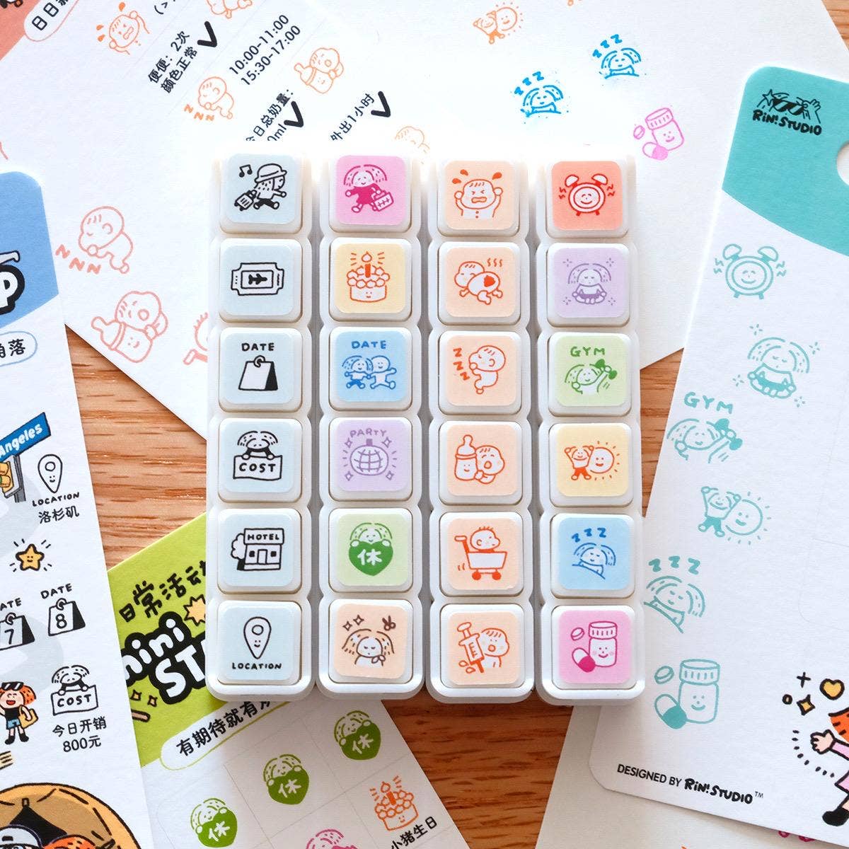 RiN! Studio Mini 6-in-1 Stamp - Travel