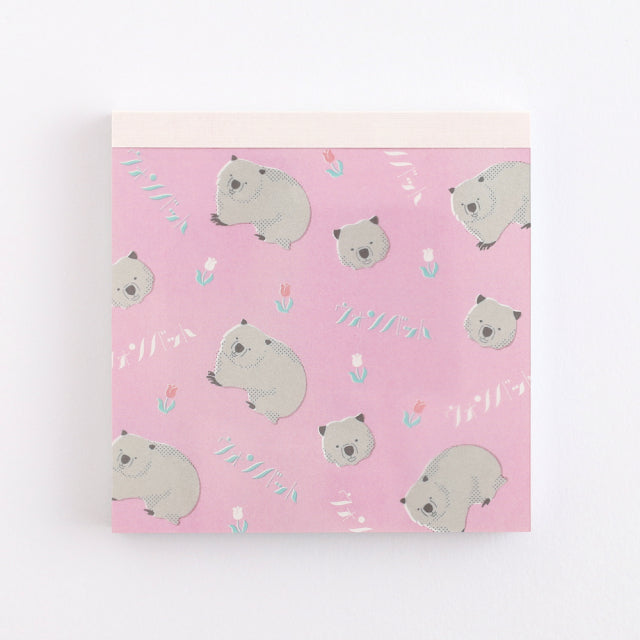 Green Flash Animal Department Store Memo Pad - Wombat