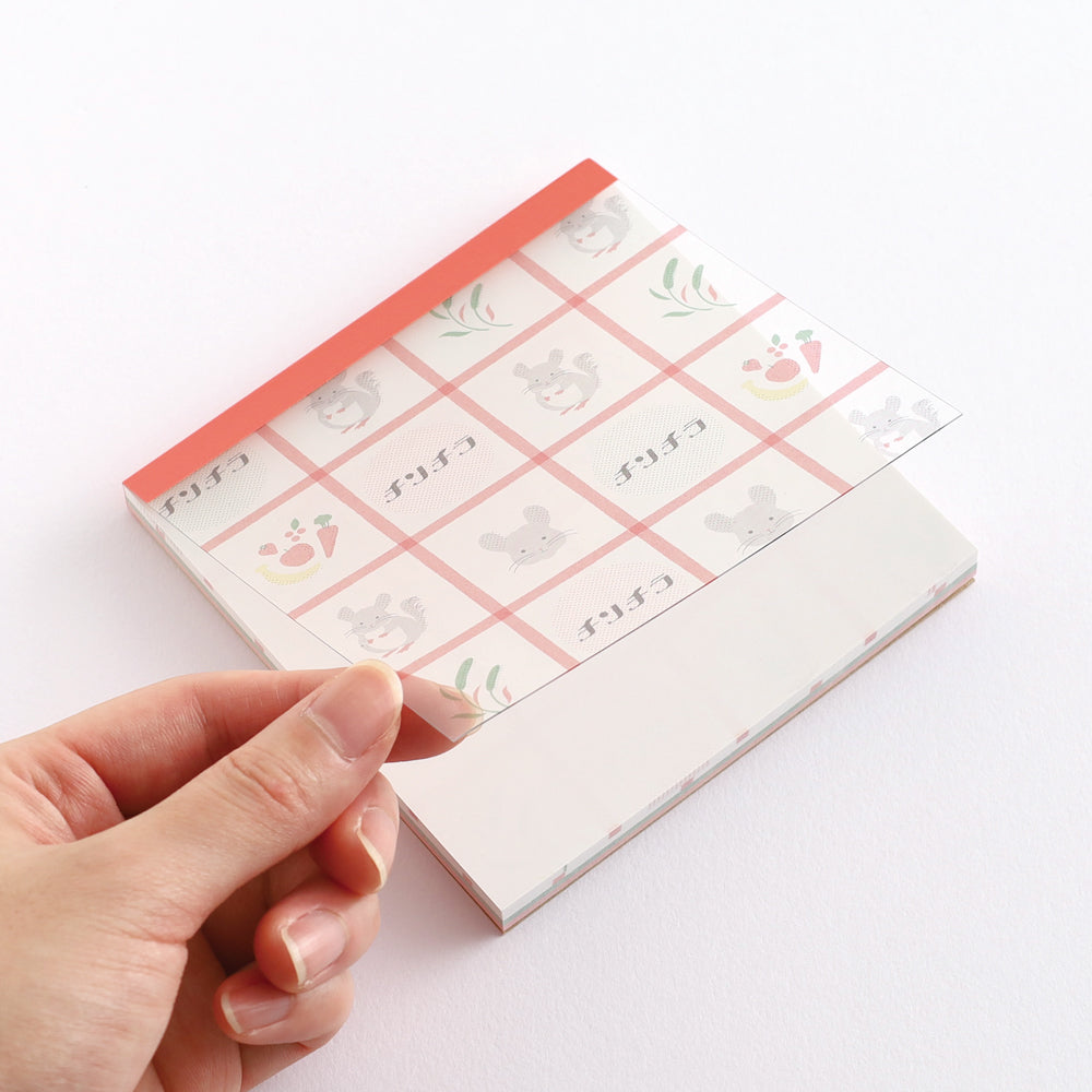 Green Flash Animal Department Store Memo Pad - Chinchilla