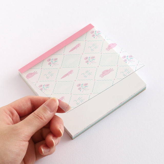 Green Flash Animal Department Store Memo Pad - Axolotl
