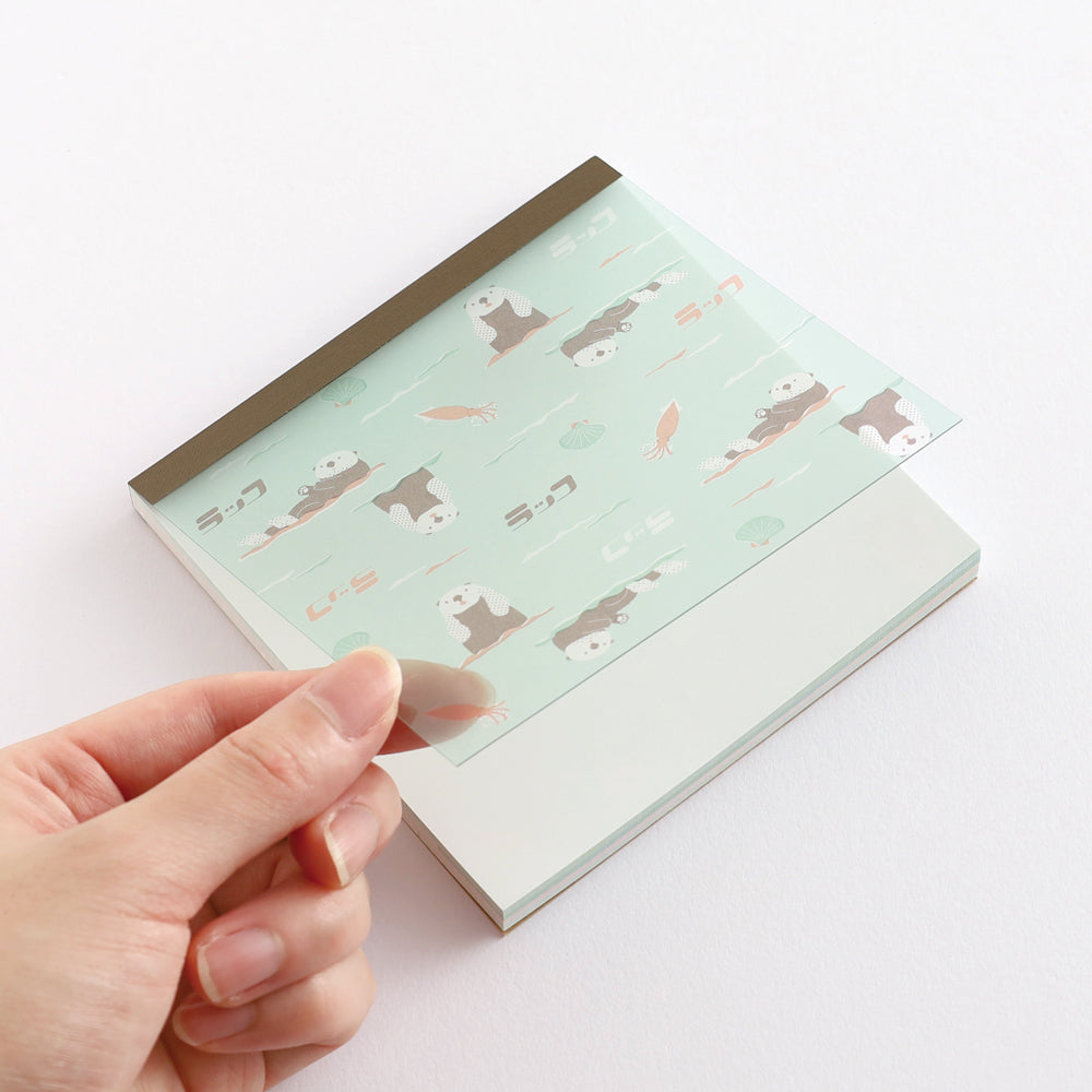 Green Flash Animal Department Store Memo Pad - Sea Otter