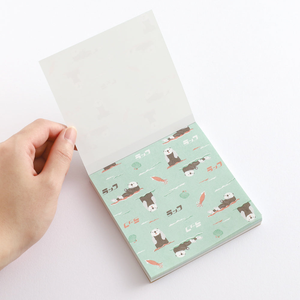 Green Flash Animal Department Store Memo Pad - Sea Otter