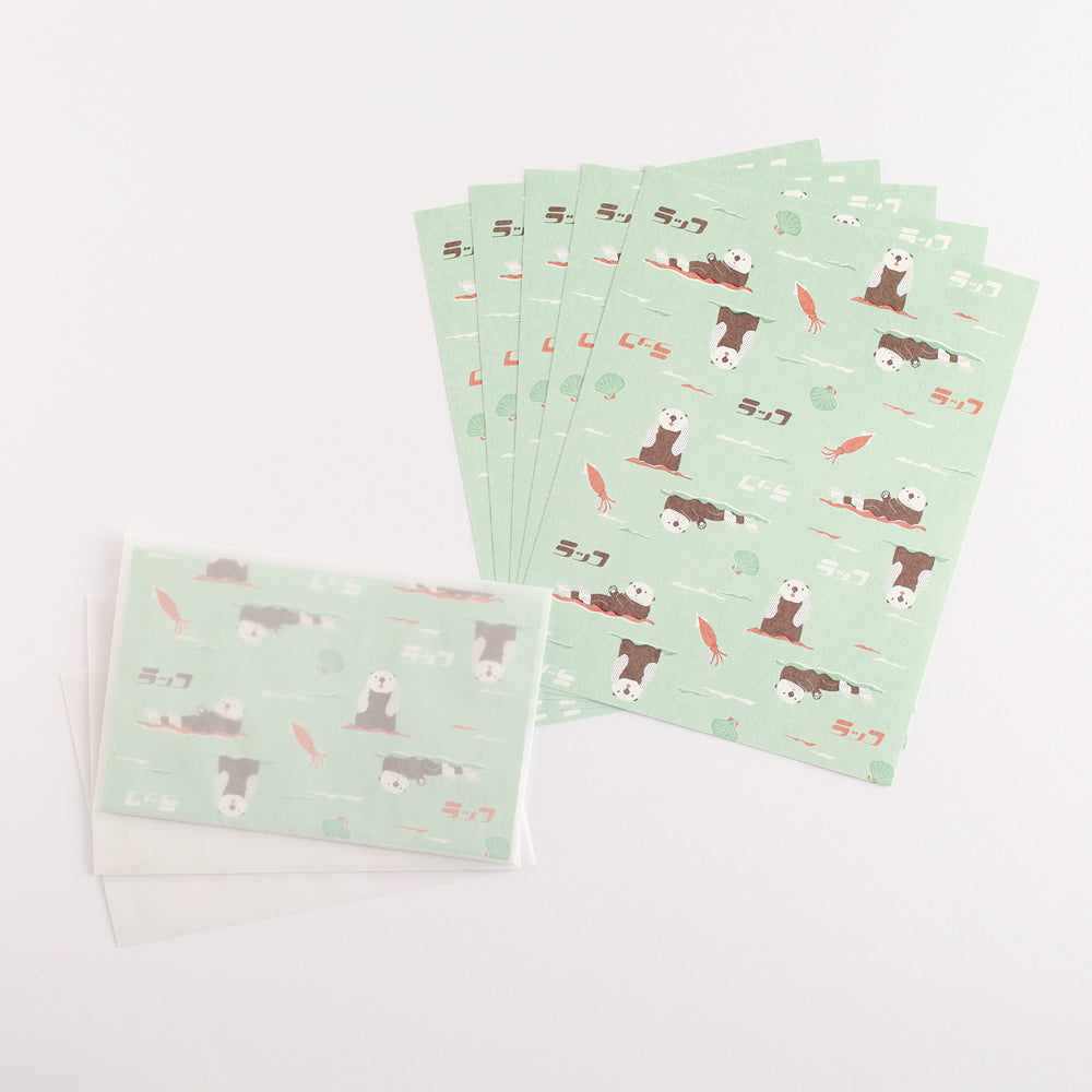 Green Flash Animal Department Store Letter Set - Sea Otter