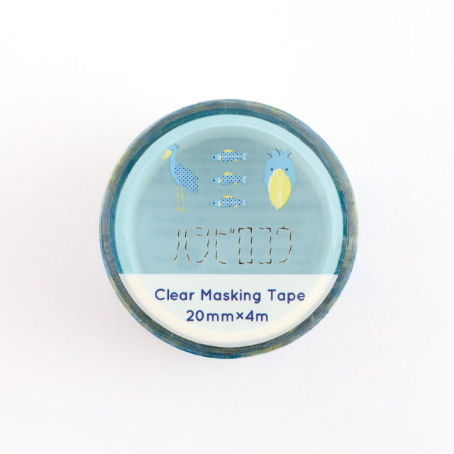 Green Flash Animal Department Store Gold Foil Clear Masking Tape - Shoebill