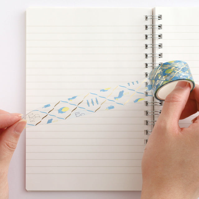 Green Flash Animal Department Store Gold Foil Clear Masking Tape - Shoebill