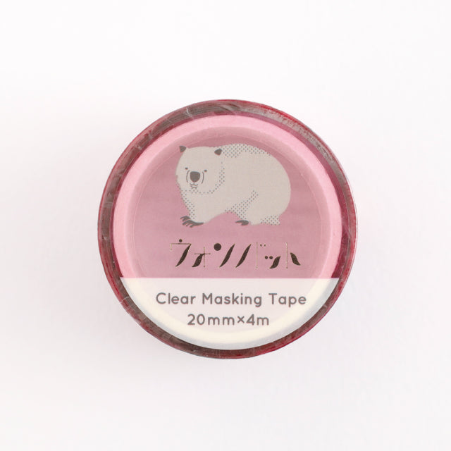 Green Flash Animal Department Store Gold Foil Clear Masking Tape - Wombat