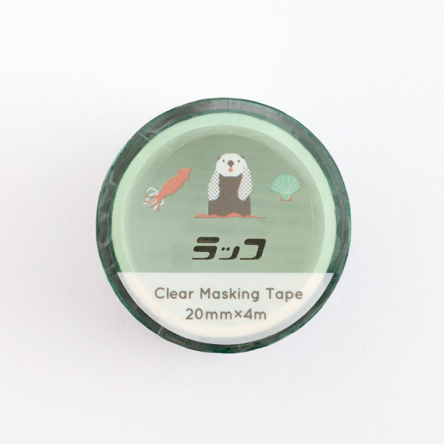 Green Flash Animal Department Store Gold Foil Clear Masking Tape - Sea Otter