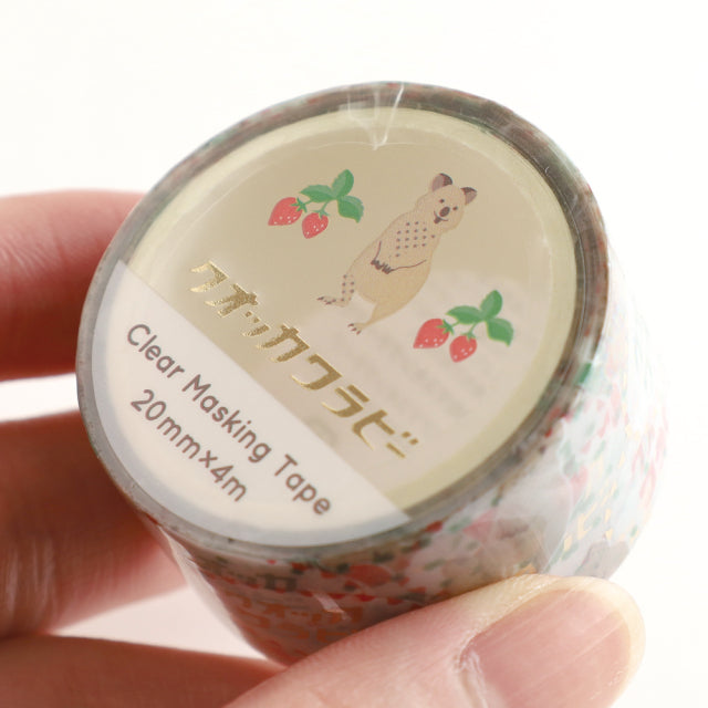 Green Flash Animal Department Store Gold Foil Clear Masking Tape - Quokka