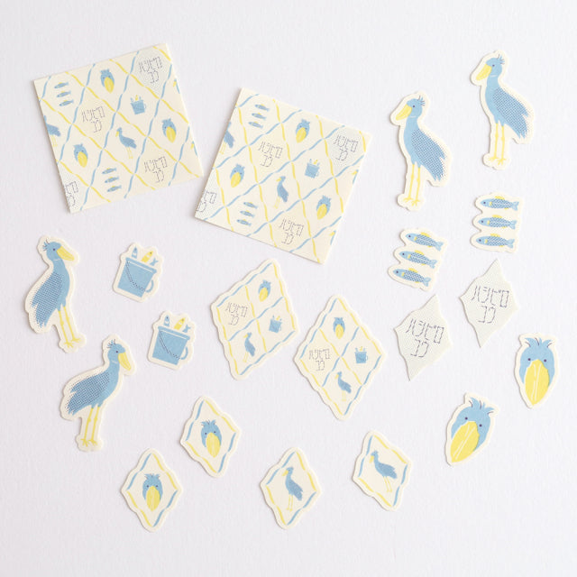 Green Flash Animal Department Store Flake Sticker - Shoebill