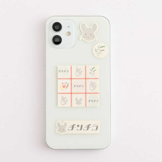 Green Flash Animal Department Store Flake Sticker - Chinchilla