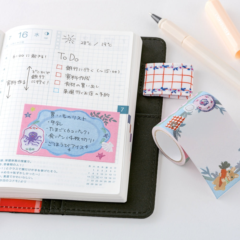 Hobonichi Sticky Note Roll - Yumi Kitagishi: White Cat’s Table Decorations