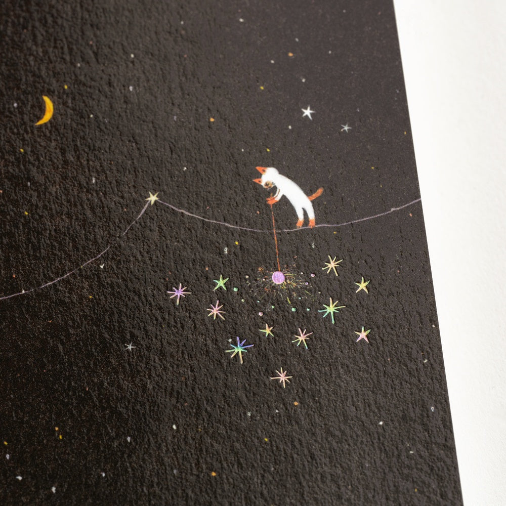 Hobonichi A5 Notebook - Graph - Hiroko Kubota: Another night of falling star sparklers