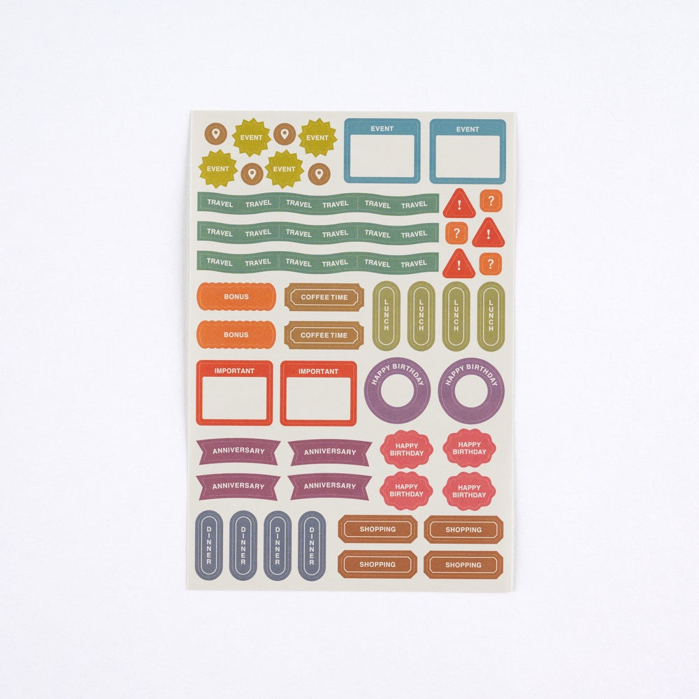 Hobonichi Sticker Set - TSUKI no IRO: Schedule