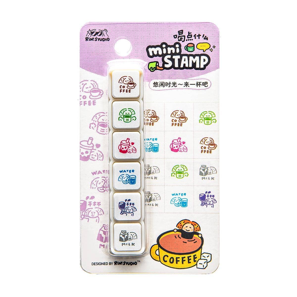 RiN! Studio Mini 6-in-1 Stamp - Drinks