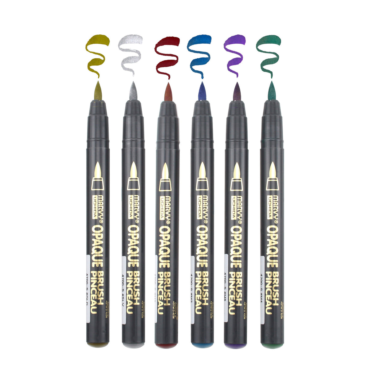 Marvy Uchida Opaque Brush Markers - Metallic