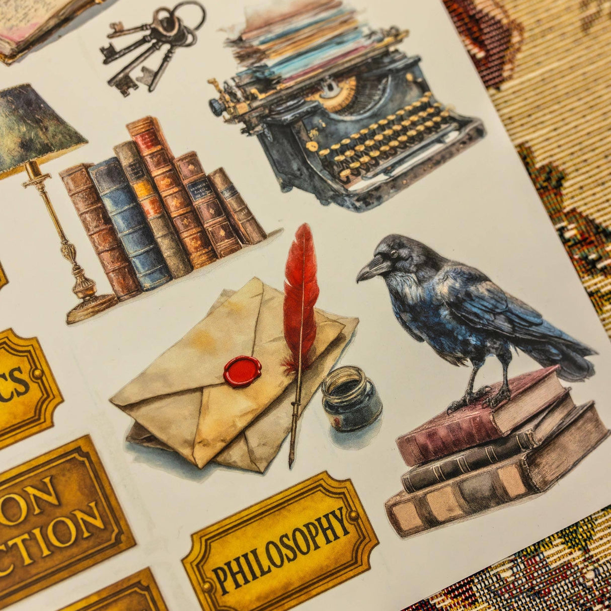 CoraCreaCrafts Library Sticker Sheet