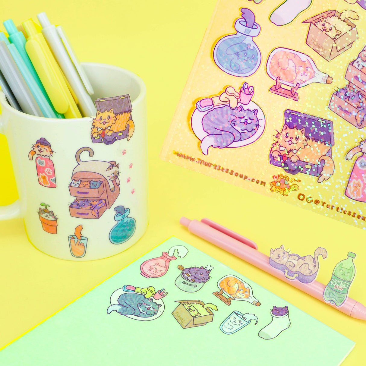 Liquid Cats Vinyl Sticker Sheet