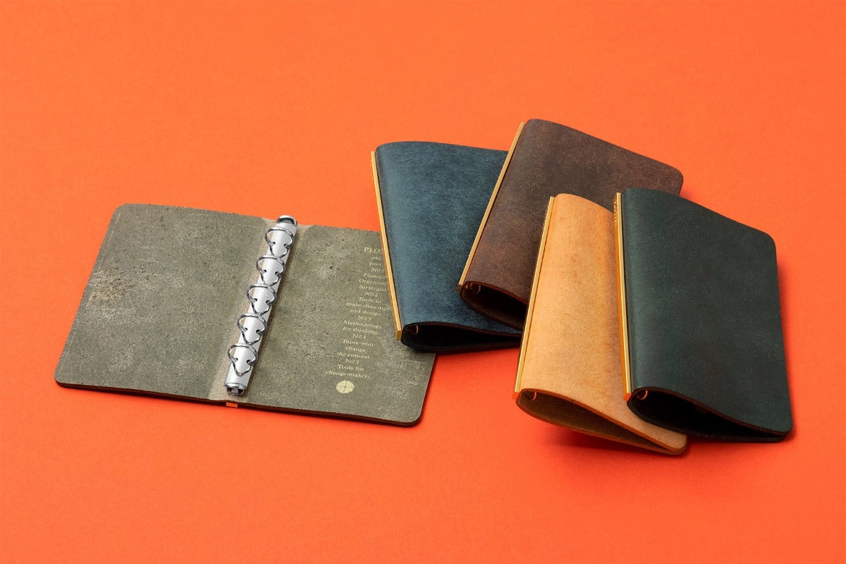 Plotter Pueblo 5-Ring Leather Binder - Mini 5 Size - Navy