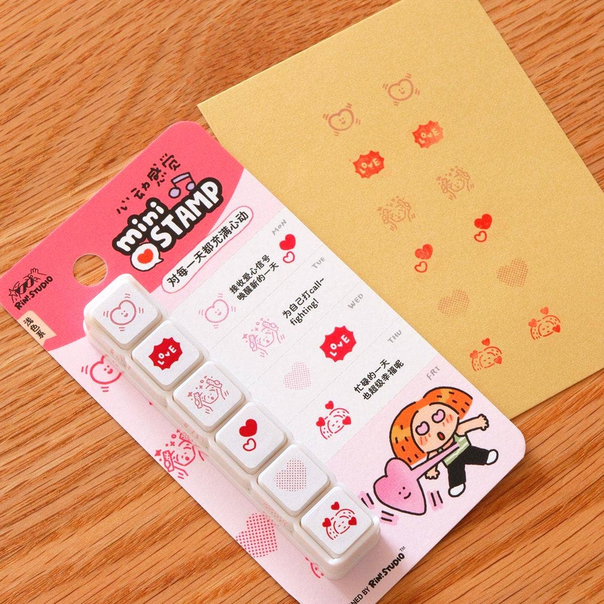RiN! Studio Mini 6-in-1 Stamp - Heart