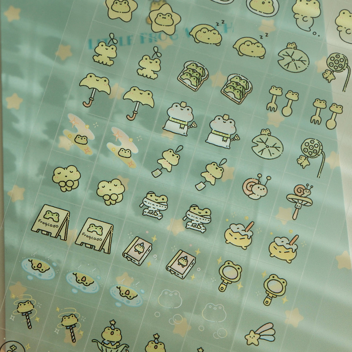 2jingis2jing Little Frog Witch Sticker Sheet (Little Square)