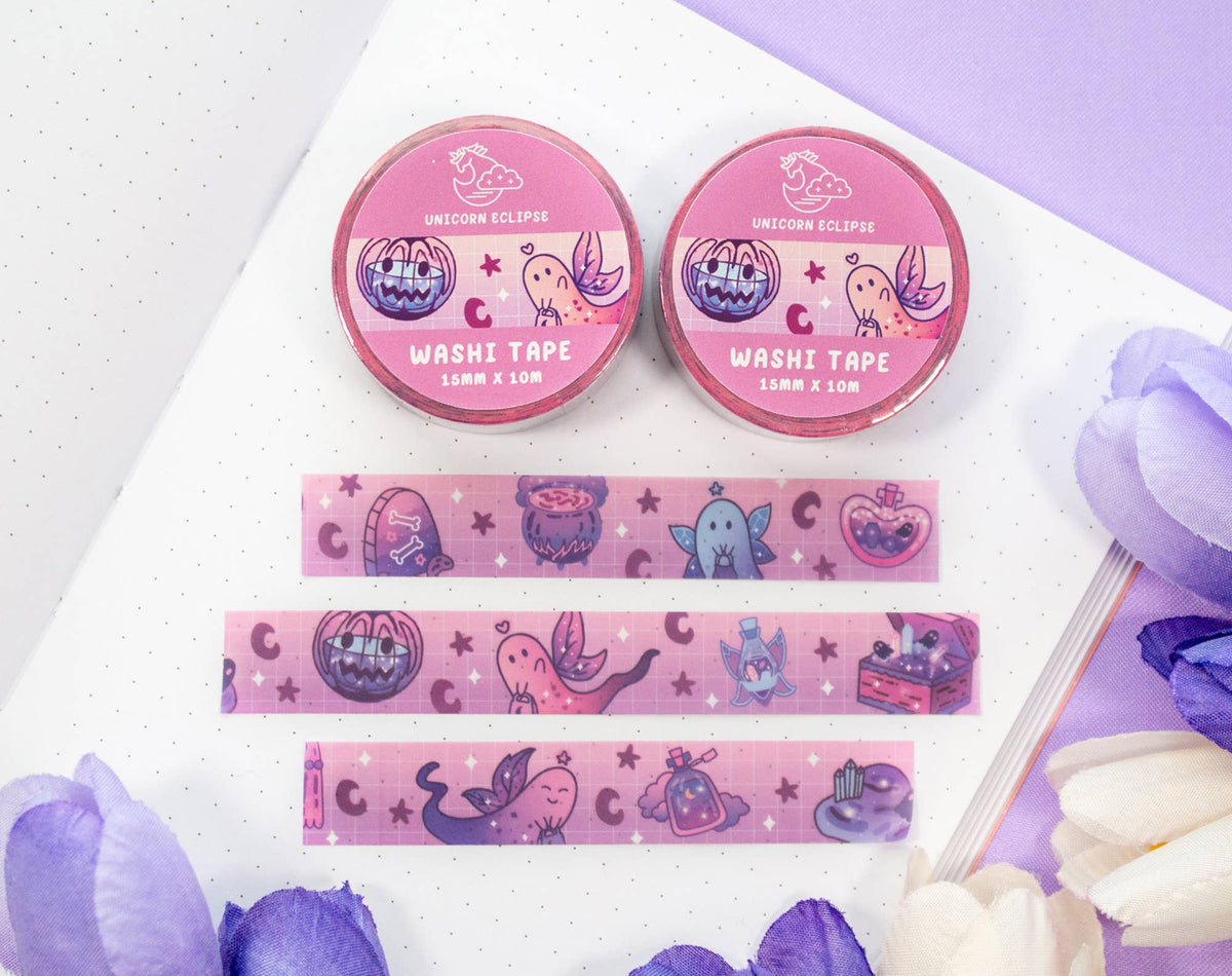 Unicorn Eclipse Spooky Washi Tape