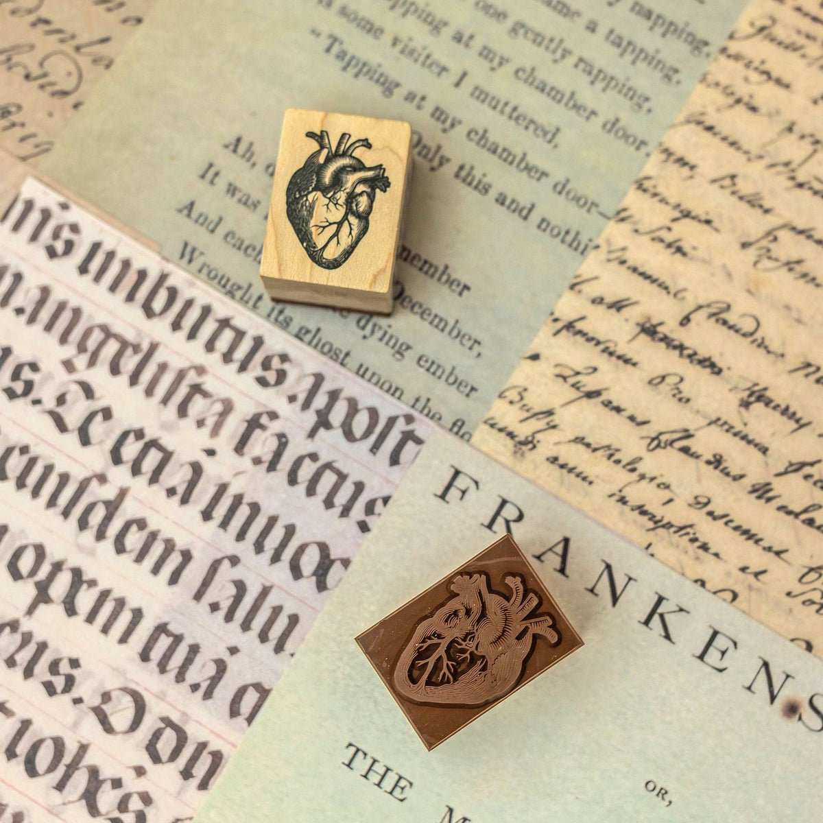 CoraCreaCrafts Heart Wooden Stamp