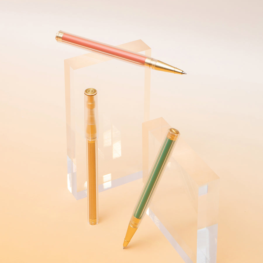 YStudio Glamour Evolve Elemental Rollerball Pen - Clear Orange