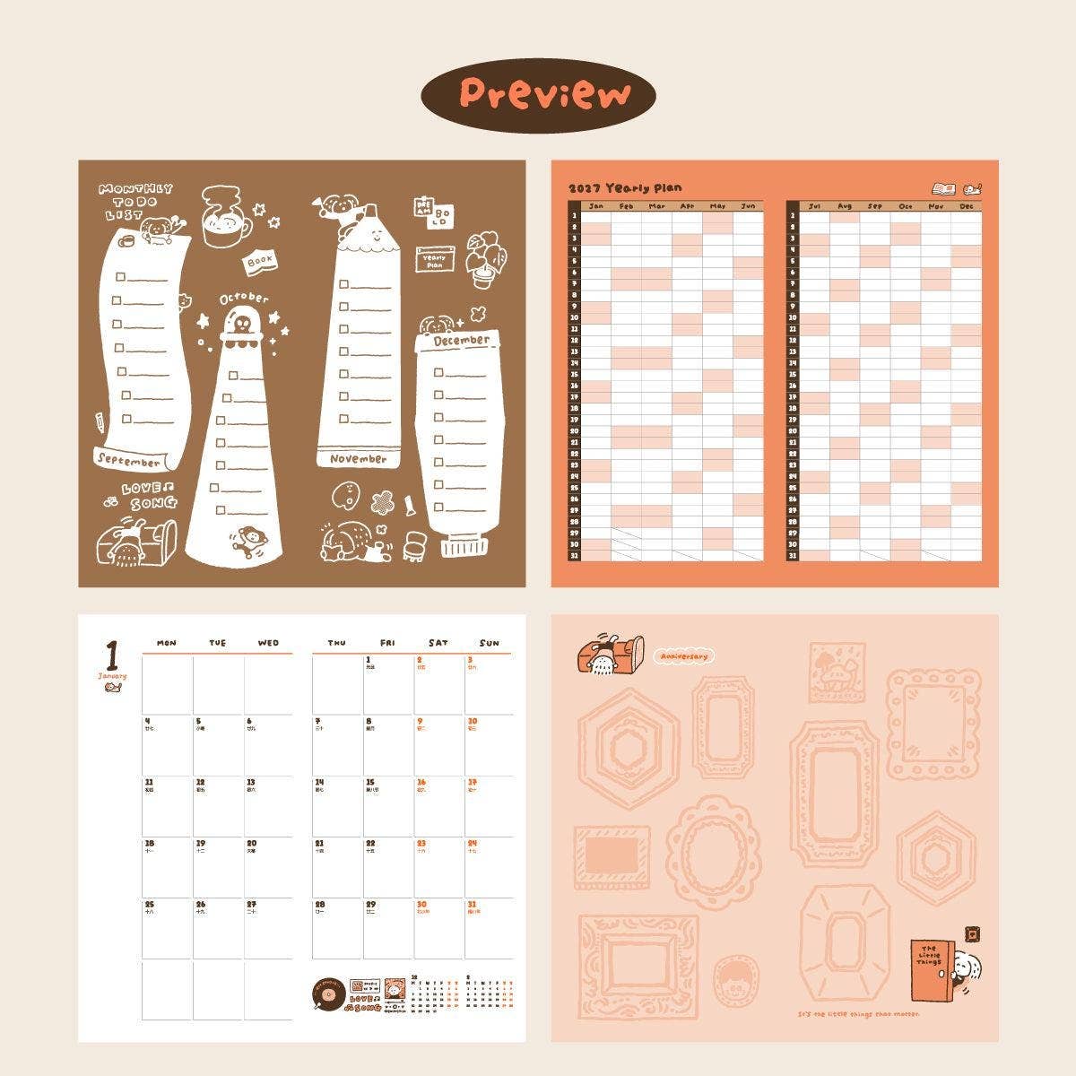 RiN! Studio 2027 TN Monthly Planner - The Little Things
