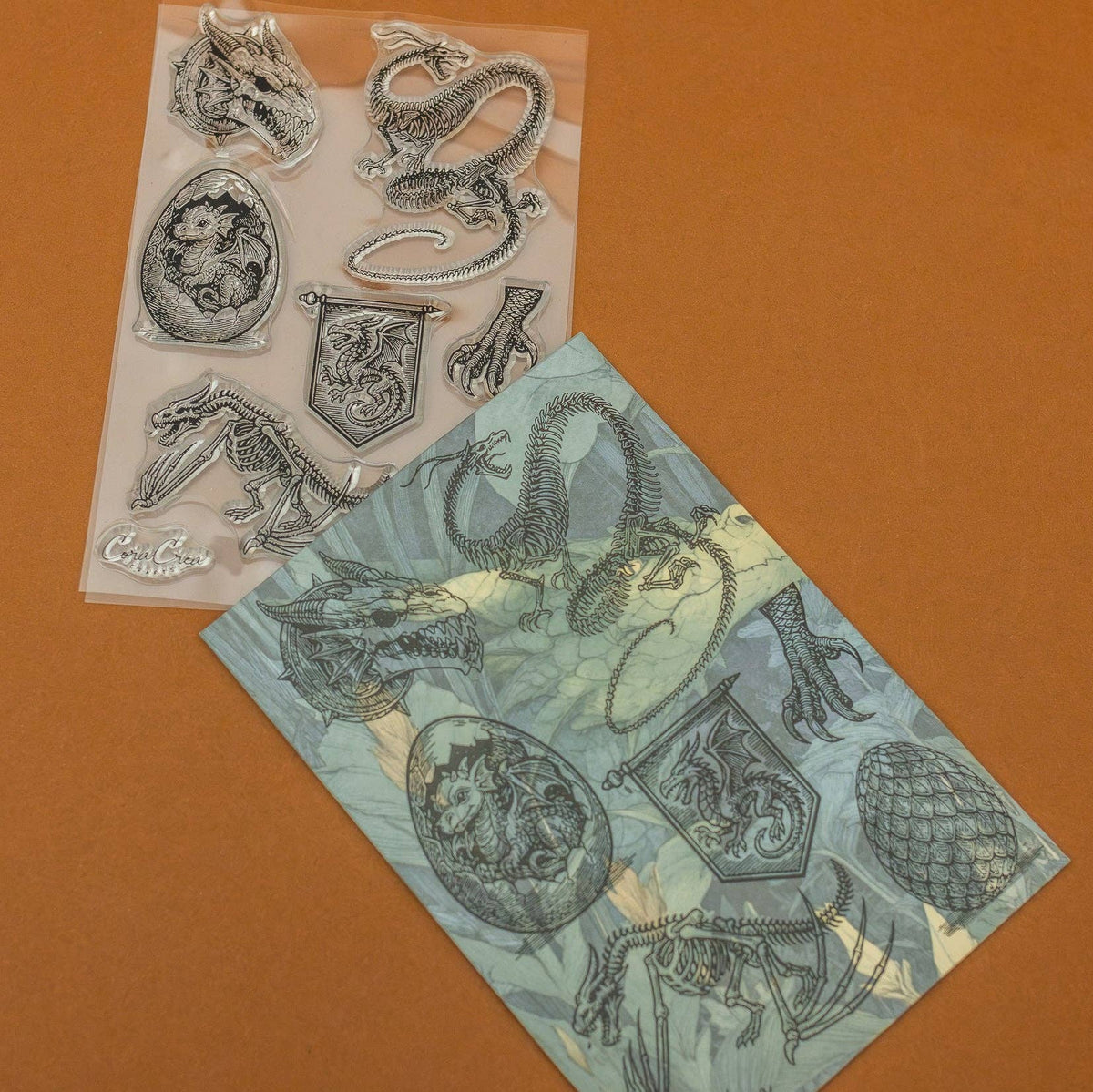CoraCreaCrafts Dragons Clear Stamps