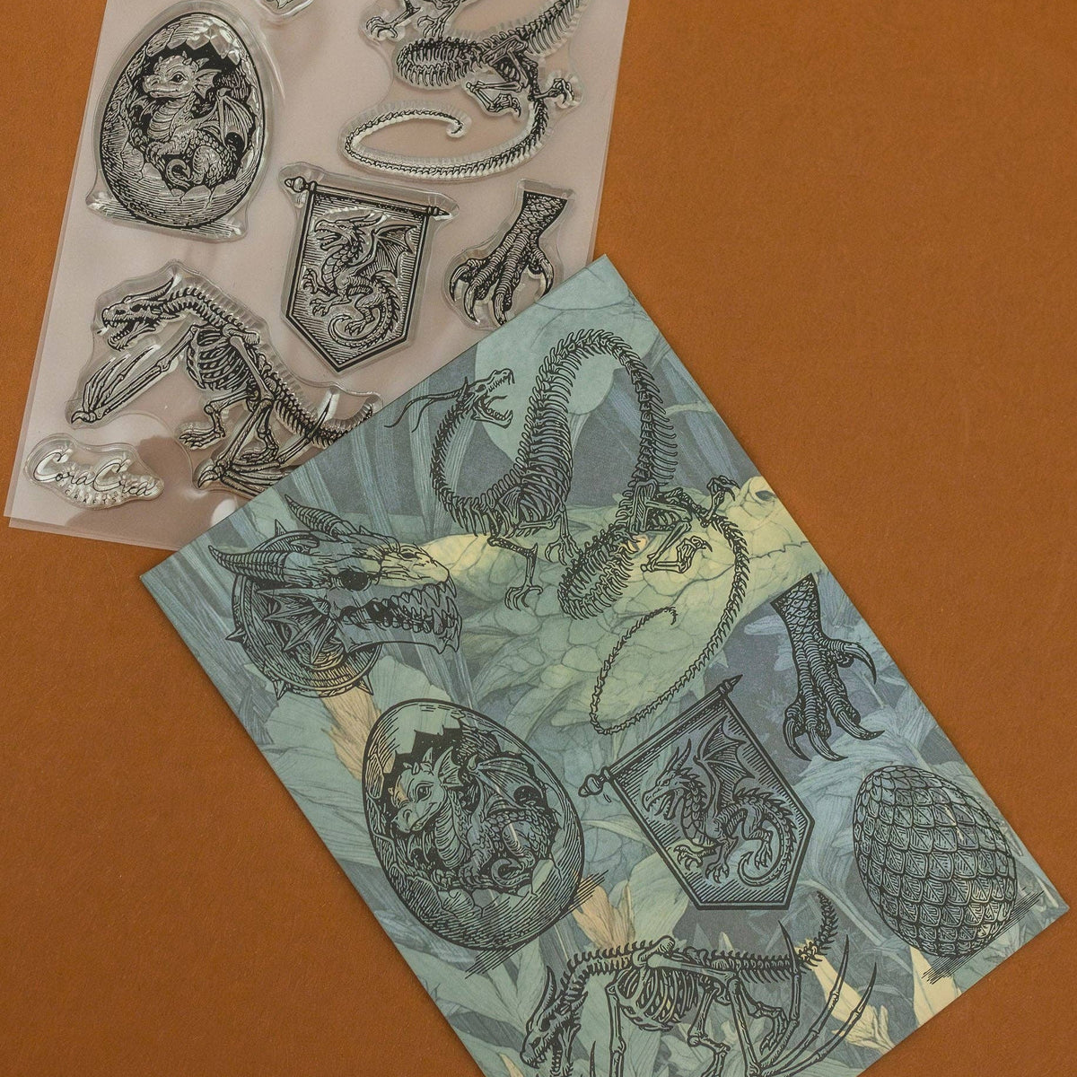 CoraCreaCrafts Dragons Clear Stamps