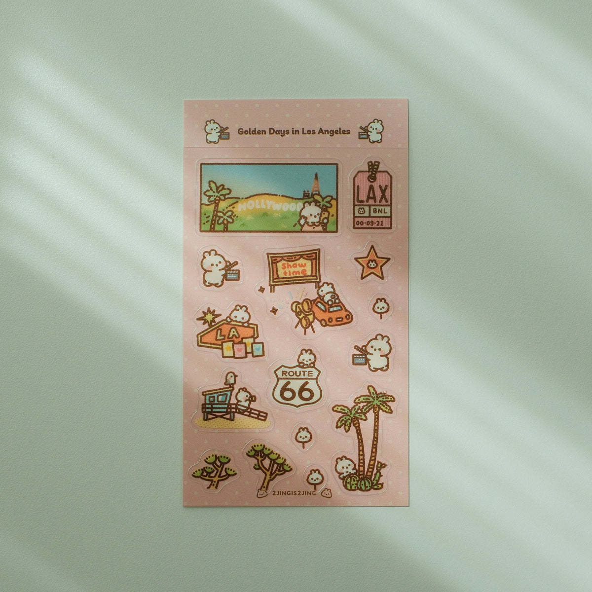 2jingis2jing Golden Days in Los Angeles Mini Sticker Sheet