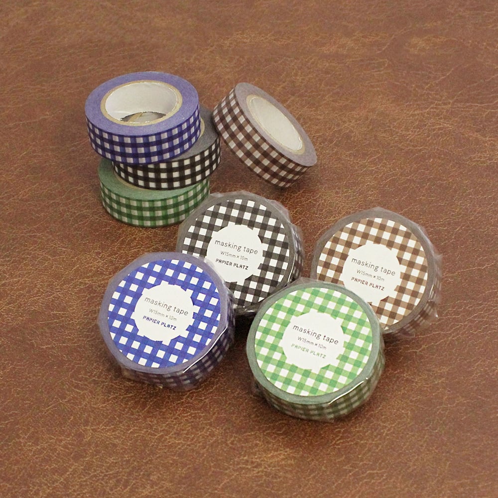 Papier Platz Gingham Check Washi Tape - Vol. 3