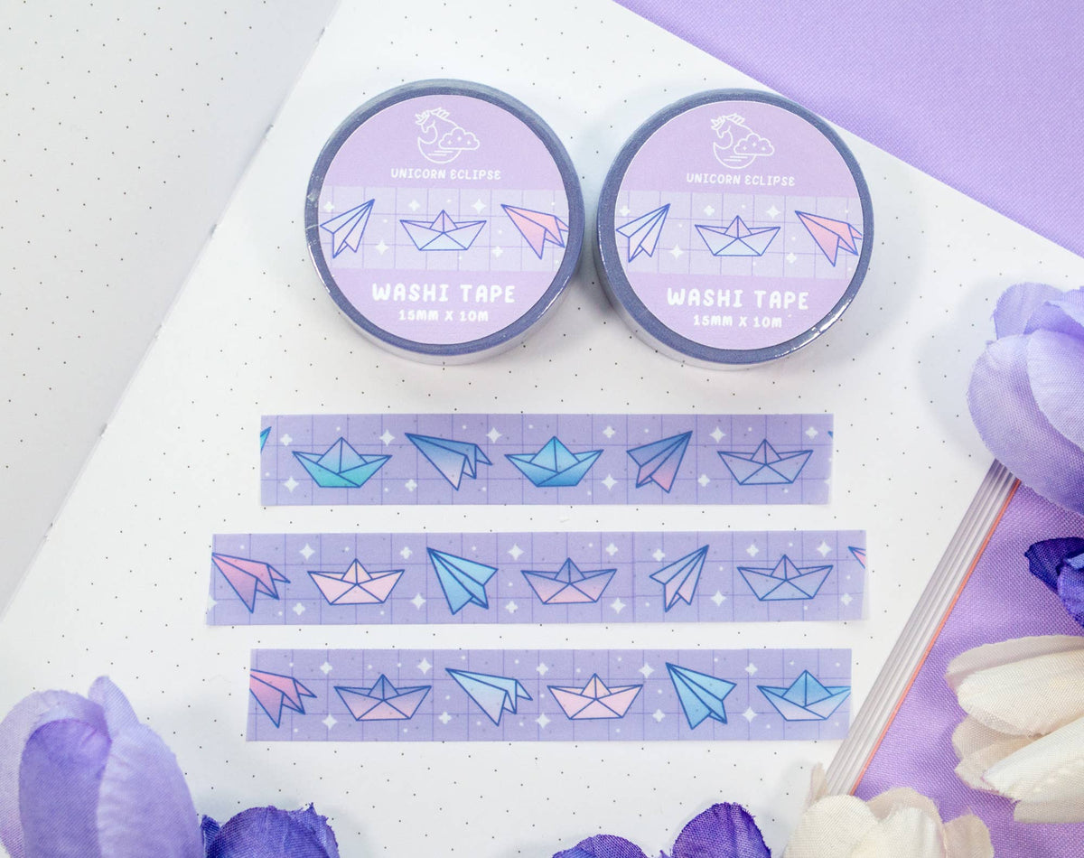 Unicorn Eclipse Paper Planes and Boats Washi Tape