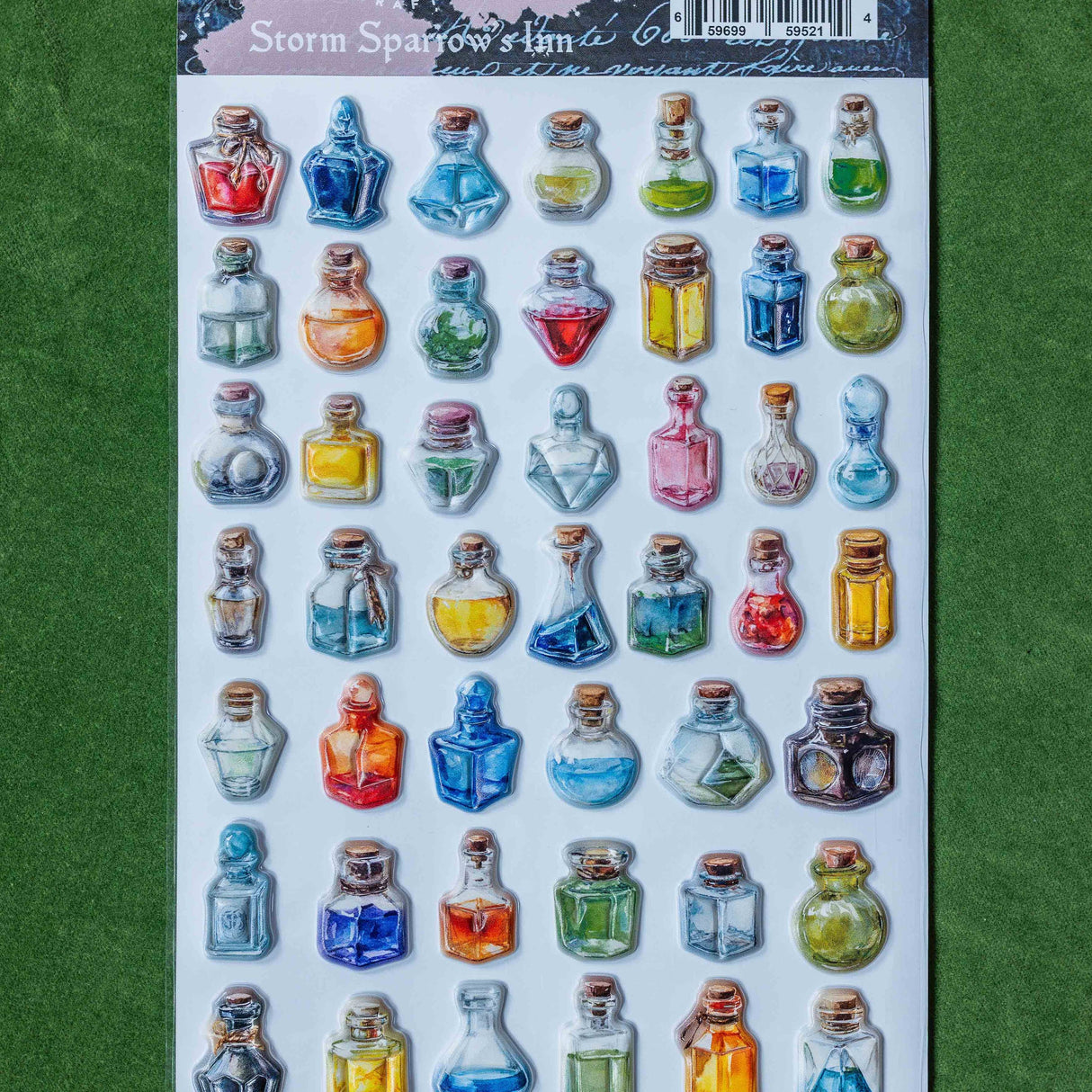 CoraCreaCrafts Mini Bottles Puff Stickers