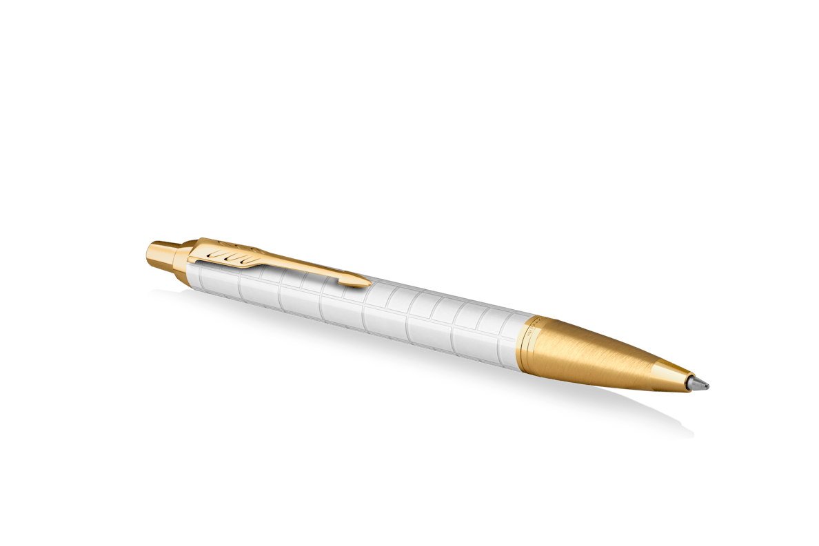 Parker IM Premium Ballpoint Pen - Pearl Lacquer & Gold Trim