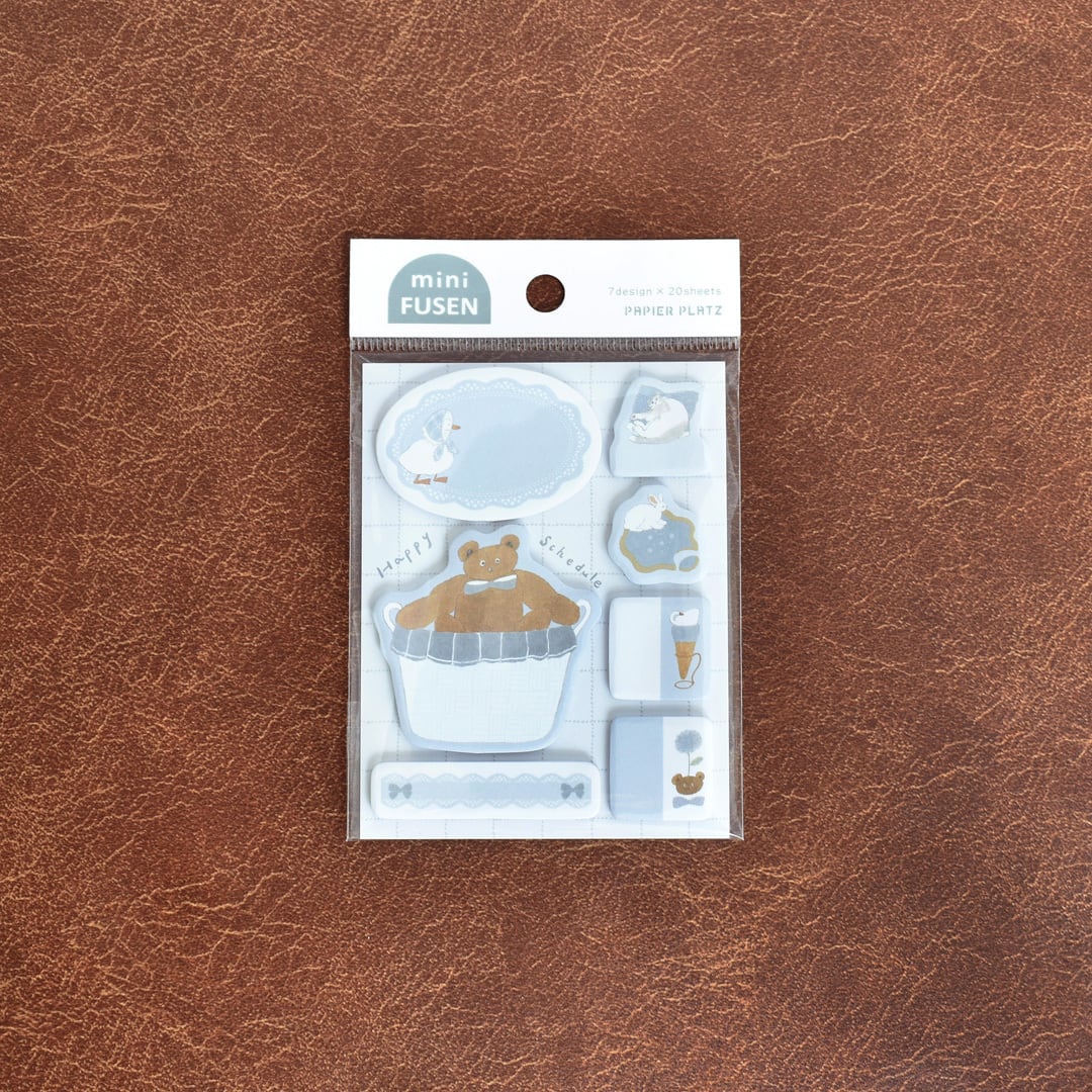 Papier Platz Tobimatsu Shoichiro Flake Mini Sticky Notes - Blue Favorite