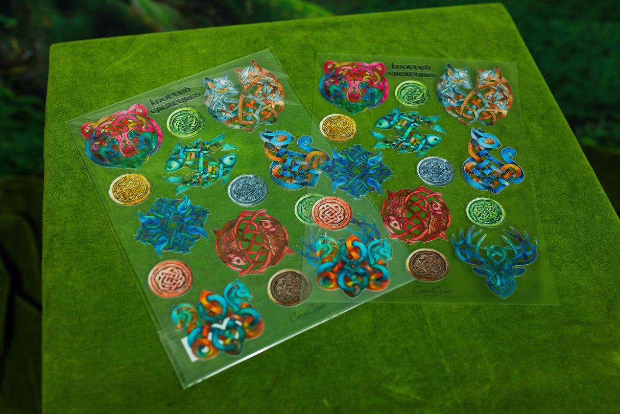 CoraCreaCrafts Knotted Creatures Sticker Sheet