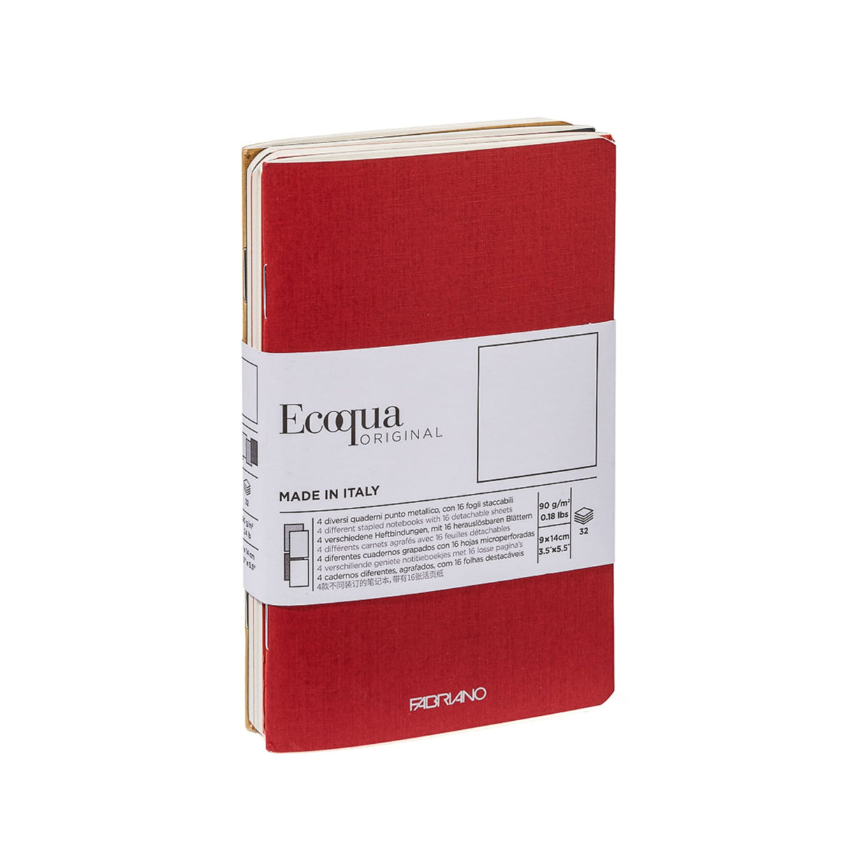Fabriano Ecoqua Pocket-Sized Notebook - 4 Notebook Pack (Doorbuster)