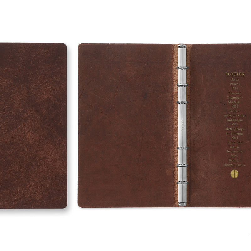 Plotter Pueblo 6-Ring Leather Binder - Bible Size - Brown